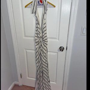 Black and white maxi dress